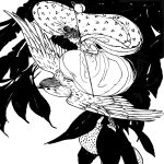 Fairy Clip Art Black and White 6 - Fairy Rides a Bird