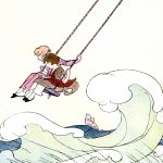 Free Clip Art Children 3 - Swinging over the Seas