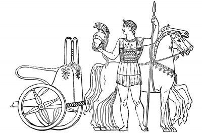 Ancient Olympics 4 - Chariot Racer and Horses