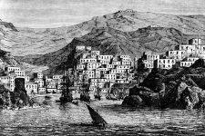 Ancient Greek Ships 4 - Boats in Harbor of Hydra
