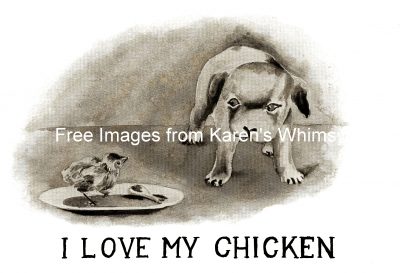 Cute Dog Pictures 8 - Chicken Love