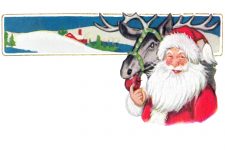 Reindeer Clipart 7 - Picture of Santa and Reindeer