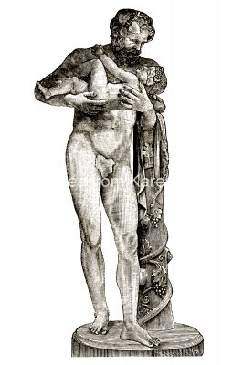 Ancient Greek Statues 4 - Silenus and Dionysus