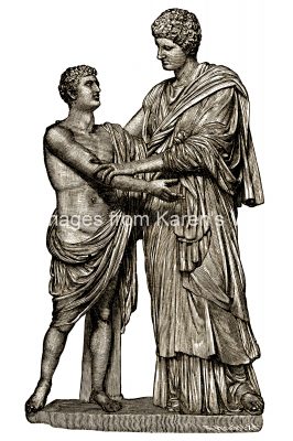 Ancient Greek Statues 6 - Orestes and Electra